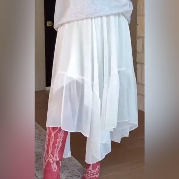 Boho Ruffle Trim Maxi Skirt - Picture 7 of 14